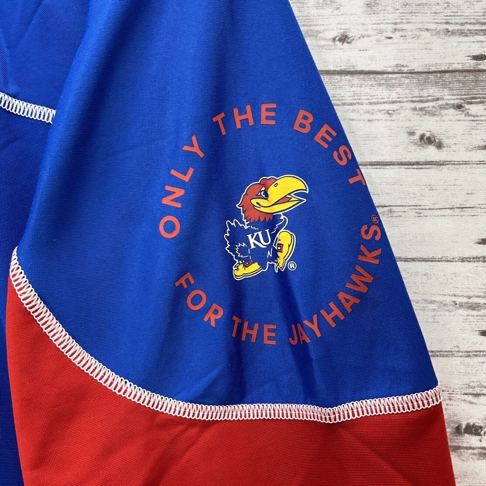 Kansas Jayhawks Adidas Sweatshirt Pullover Men's Large Blue 1/4 Snap Official - Picture 4 of 9